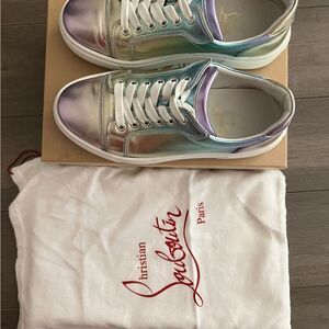 Christian Louboutin Vierissima Iridescent Flat Sneakers